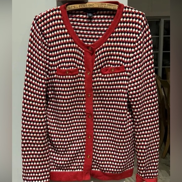 TOMMY HILFIGER Cotton Knit Cardigan - Picture 5 of 6